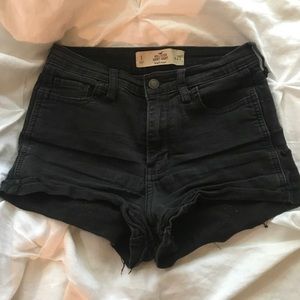 hollister black high rise shorts